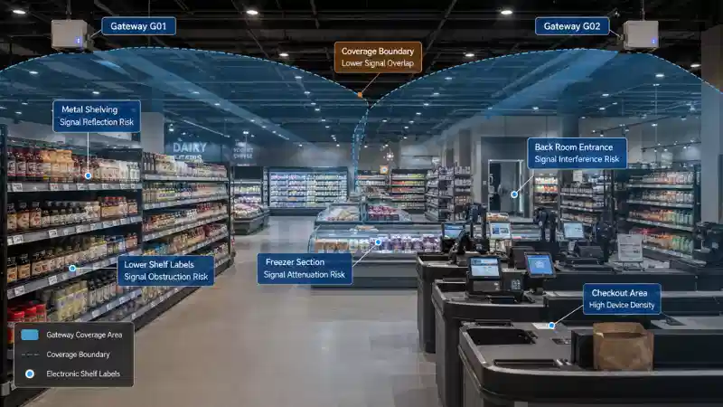 Electronic Shelf Label Gateway Placement: RF Site Survey Guide for Retail Stores