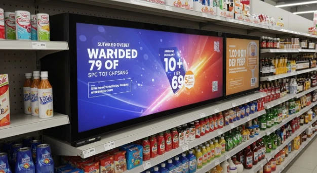 Stretched LCD Screens rau lub khw muag khoom noj khoom haus thiab khw muag kh...